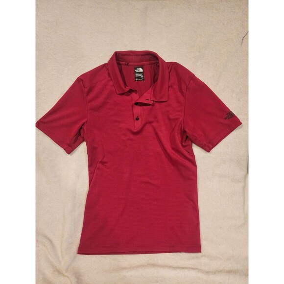 The North Face Red Polo Flashdry Short Sleeve Mens Small - Picture 1 of 8
